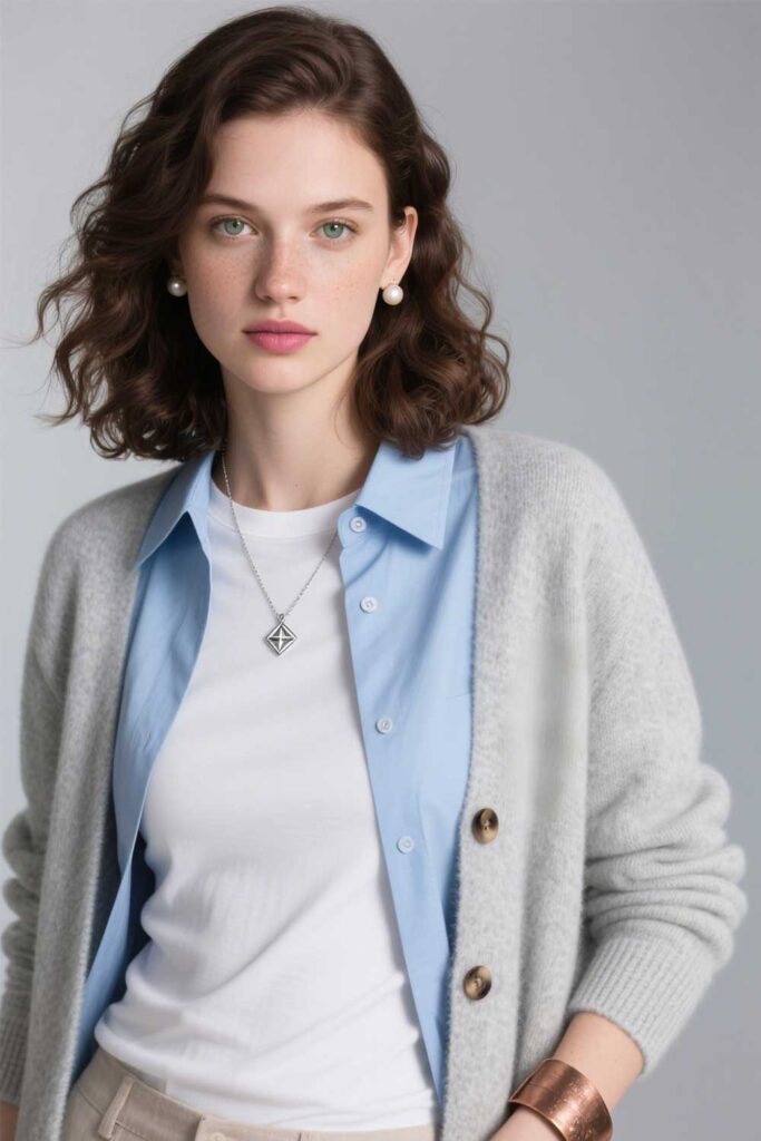 Casual-Sophistication-Long-sleeve-tee-+-open-button-down-+-cardigan