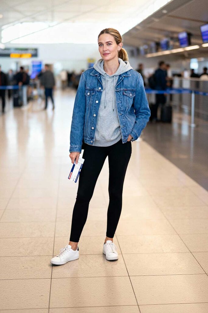 Denim-Jacket-+-Hoodie-+-Sneakers