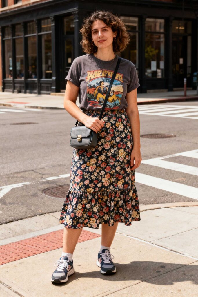 Floral-Skirt-+-Graphic-Tee
