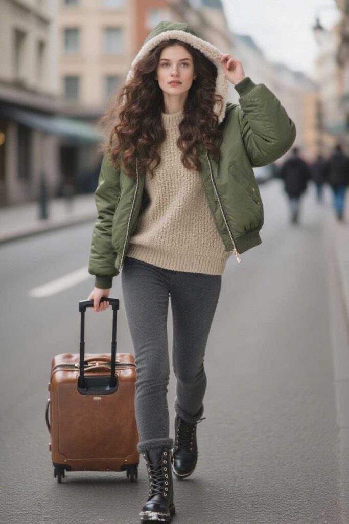 Puffer-Jacket-+-Thick-Knit-+-Skinny-Pants