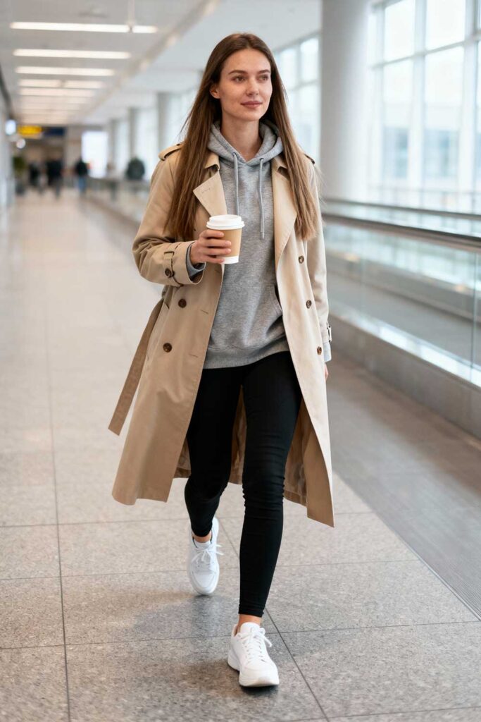 Trench-Coat-+-Hoodie-+-Sneakers