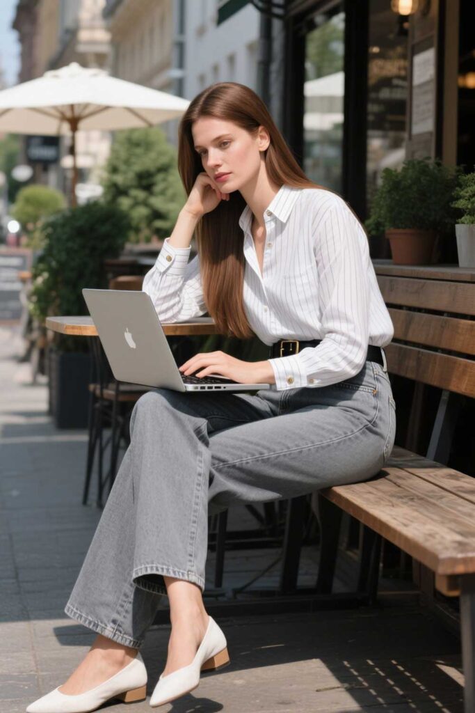 White-Shirt-+-Straight-Jeans