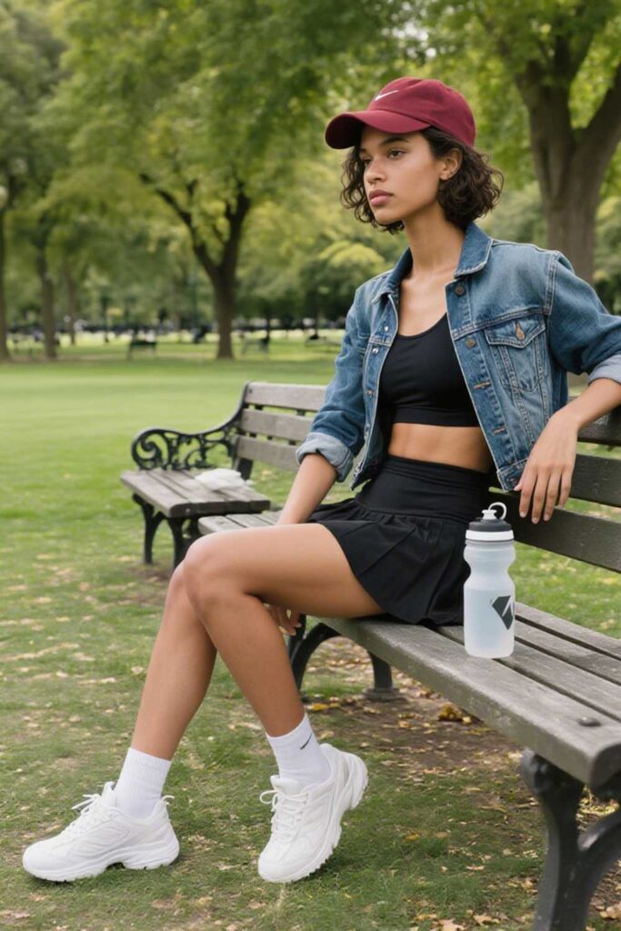 Baseball-Caps-tennis-skirt-outfit