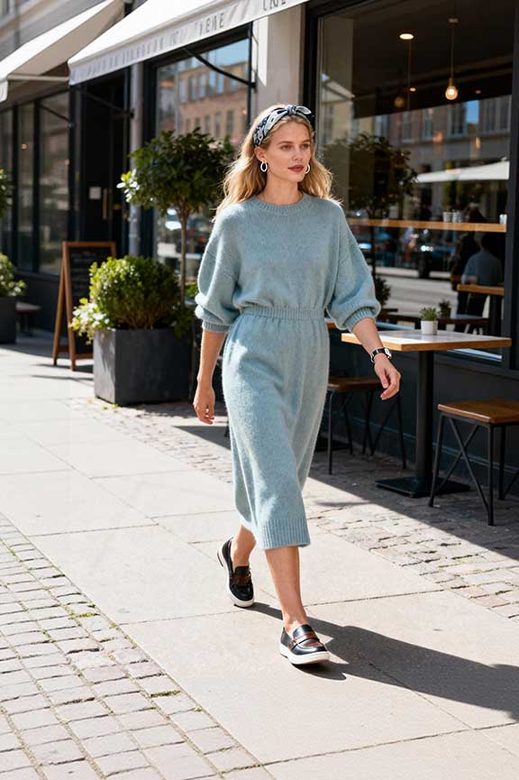 Comfortable-Dresses-+-Loafer-style-Sneakers