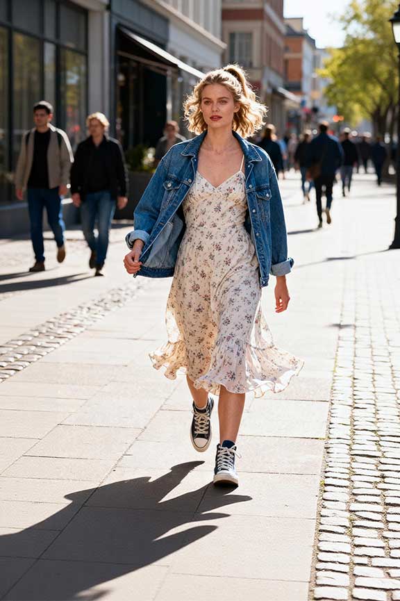 Denim-Jackets-+-Dresses-+-High-top-Sneakers