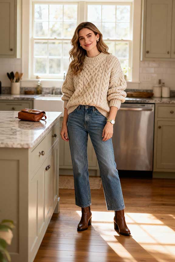 Chunky-Knit-Sweater-+-Straight-Leg-Jeans-+-Ankle-Boots